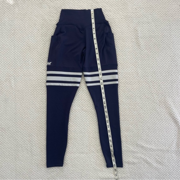 Bombshell Sportwear Performance Thigh High Leggings XXS Navy Blue Athletic Gym - Picture 13 of 14